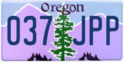 OR license plate 037JPP