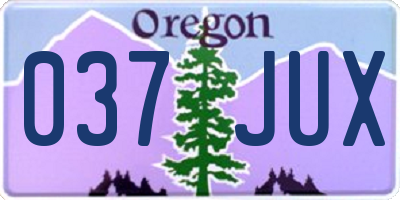 OR license plate 037JUX