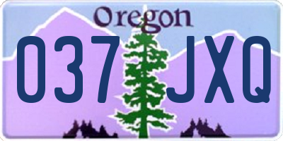 OR license plate 037JXQ