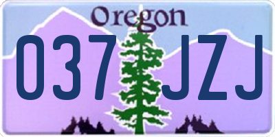 OR license plate 037JZJ
