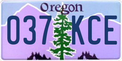 OR license plate 037KCE