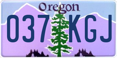 OR license plate 037KGJ