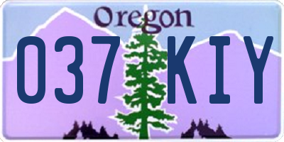 OR license plate 037KIY