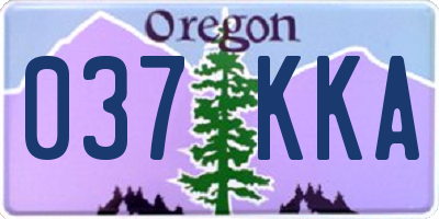 OR license plate 037KKA