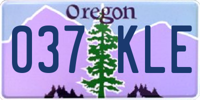 OR license plate 037KLE