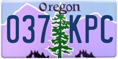 OR license plate 037KPC