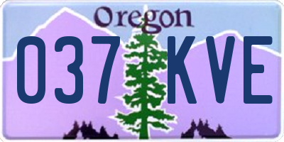 OR license plate 037KVE