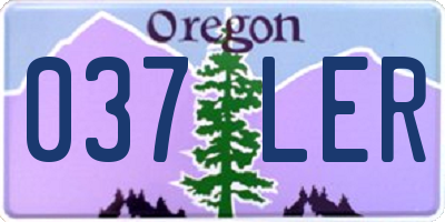 OR license plate 037LER