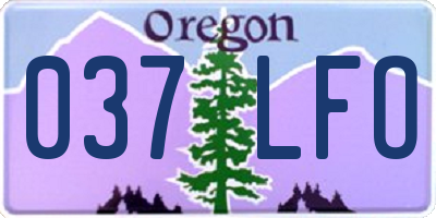 OR license plate 037LFO