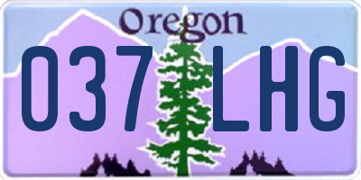 OR license plate 037LHG