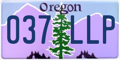 OR license plate 037LLP
