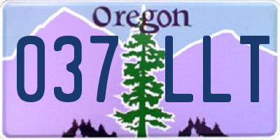 OR license plate 037LLT