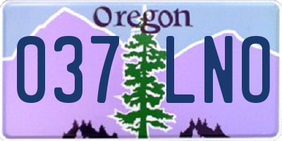OR license plate 037LNO