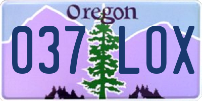 OR license plate 037LOX