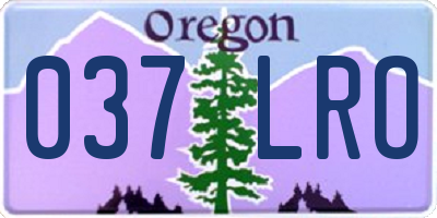 OR license plate 037LRO