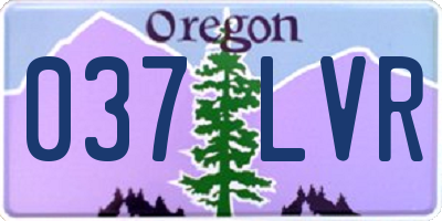 OR license plate 037LVR