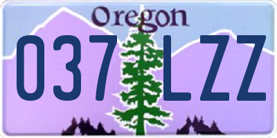 OR license plate 037LZZ