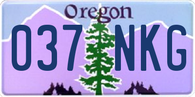 OR license plate 037NKG