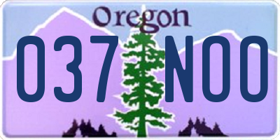 OR license plate 037NOO
