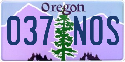 OR license plate 037NOS