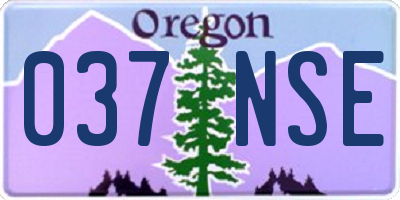 OR license plate 037NSE
