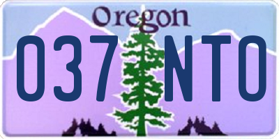 OR license plate 037NTO