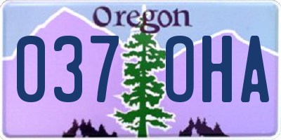 OR license plate 037OHA