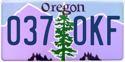OR license plate 037OKF