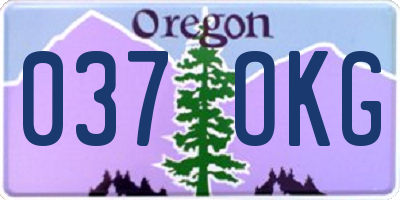 OR license plate 037OKG