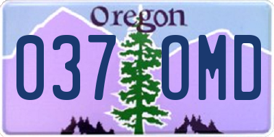 OR license plate 037OMD