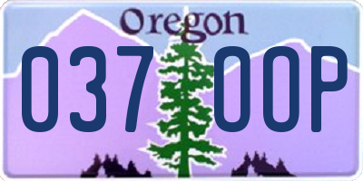 OR license plate 037OOP