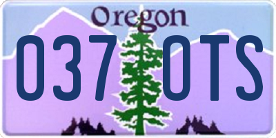 OR license plate 037OTS