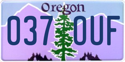 OR license plate 037OUF