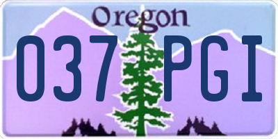 OR license plate 037PGI