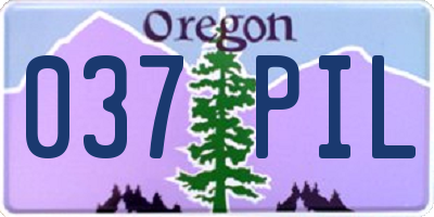 OR license plate 037PIL