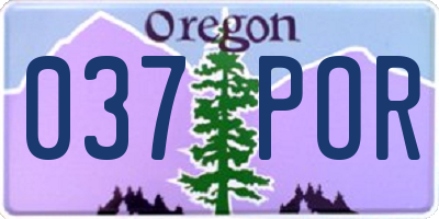 OR license plate 037POR
