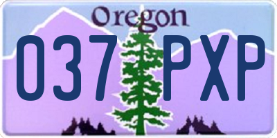 OR license plate 037PXP
