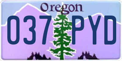 OR license plate 037PYD