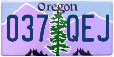 OR license plate 037QEJ