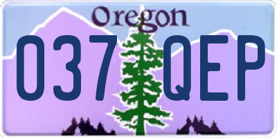 OR license plate 037QEP