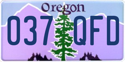 OR license plate 037QFD