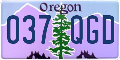 OR license plate 037QGD