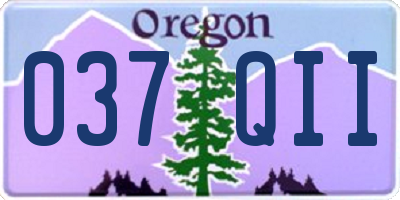 OR license plate 037QII
