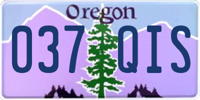 OR license plate 037QIS