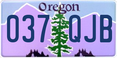 OR license plate 037QJB