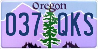 OR license plate 037QKS