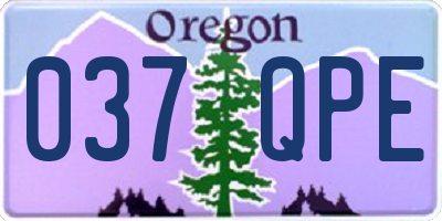 OR license plate 037QPE