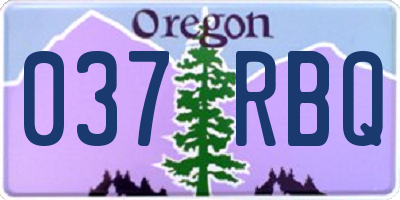 OR license plate 037RBQ