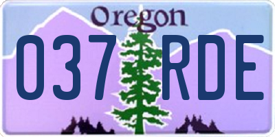 OR license plate 037RDE