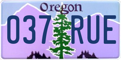 OR license plate 037RUE